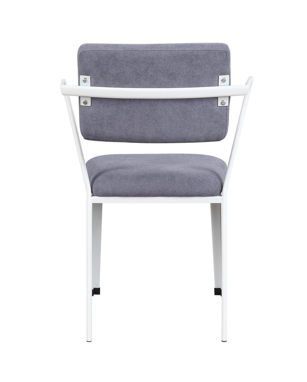 Industrial Gray White Fabric Office Chair with Metal Frame for Home Office