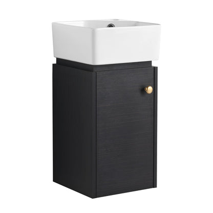 Modern Wall Mounted Bathroom Vanity Plywood Sink Cabinet