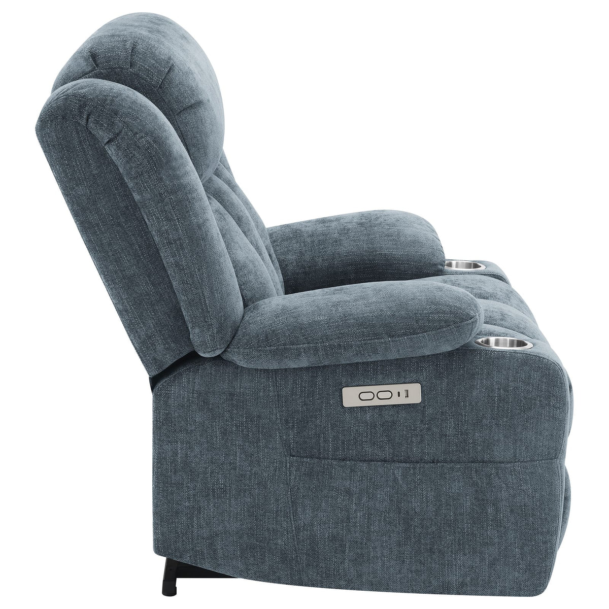 Beca Slate Blue Upholstered Power Lift Recliner - Comfortable & Convenient