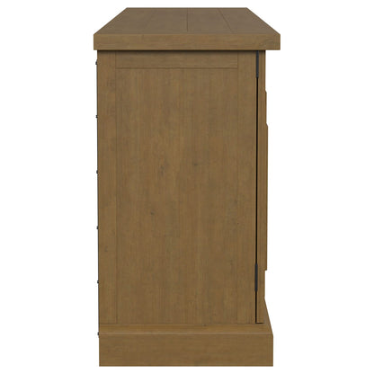 Allende Rustic Honey 4-door Sideboard - Farmhouse Dining Storage
