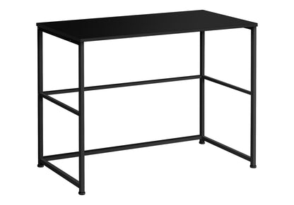 Computer Desk, Black Laminate - Home Office Storage Desk