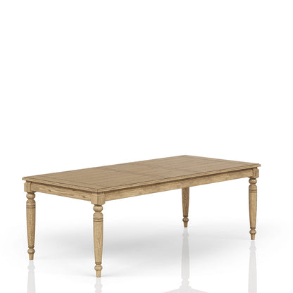 Caramel Solid Wood Dining Table with Leaf for Kitchen Storage