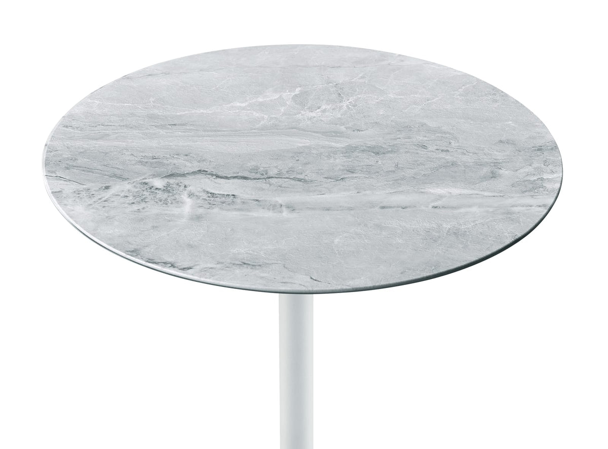 Orbit End Table - Gray Marble Glass Top