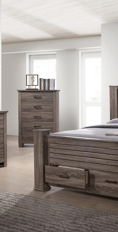 Natural Finish Bedroom Dresser - 34" W x 16" D x 49" H