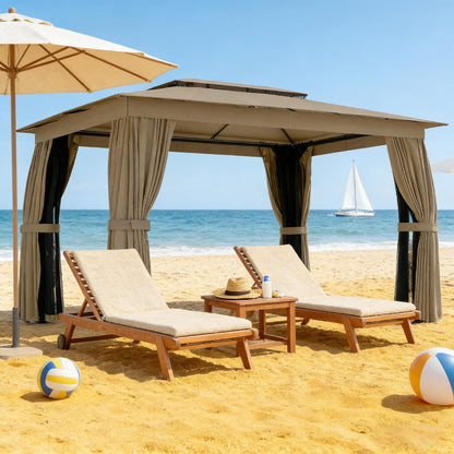 Large Garden Gazebo Canopy for Poolside Patio Area