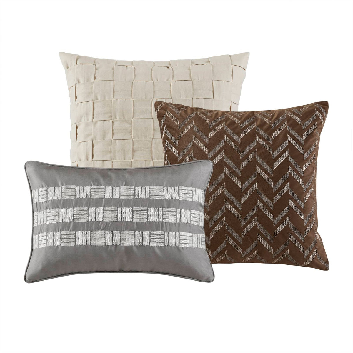 8 Piece Queen Jacquard Oversized Comforter Set - Multicolor