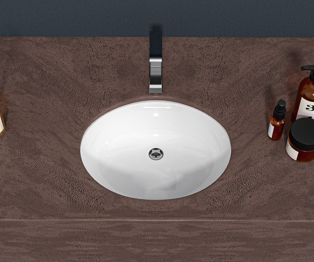 Modern Ceramic Undermount Bathroom Sink for Countertop Renovation