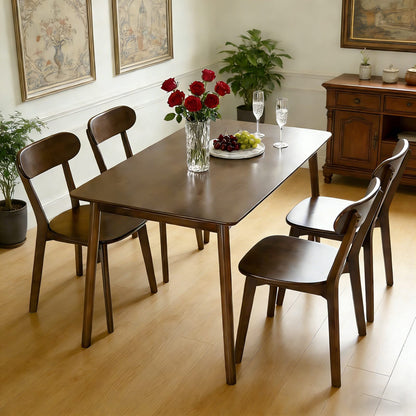 47" Walnut Solid Wood Dining Table - Kitchen Table for Dining Room
