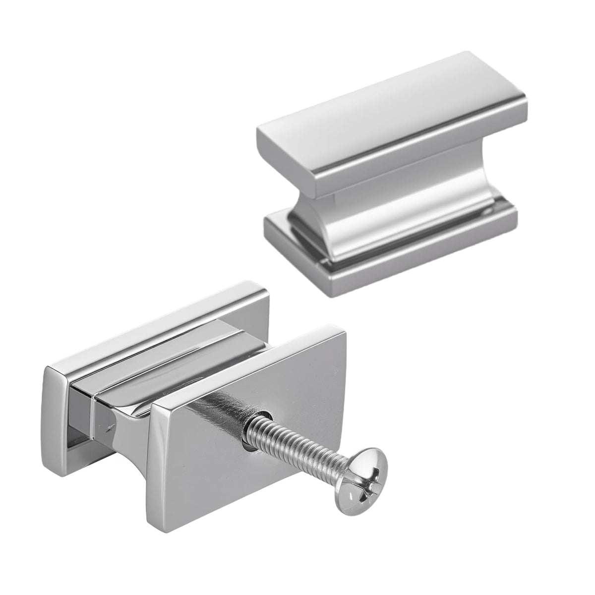Silver Zinc Drawer Knobs 10 Pack Cabinet Hardware