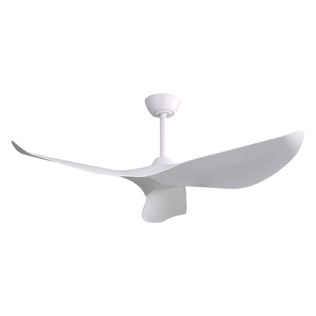 52 Inch White Ceiling Fan with Remote Control