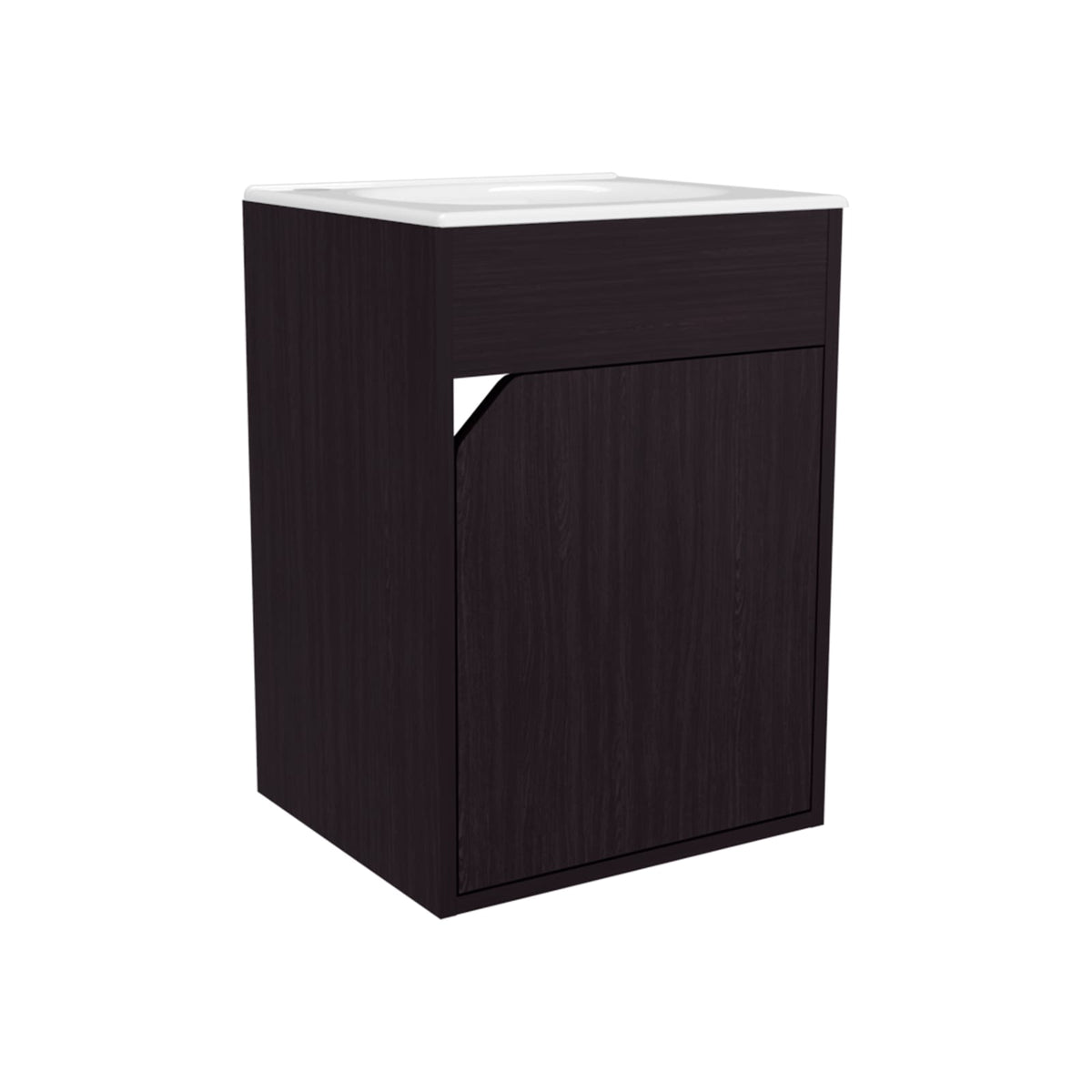 Black Bathroom Vanity with Storage - 40" Wide MDF