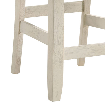 Brown & Antique White Ladder Back Stools - Set of 2