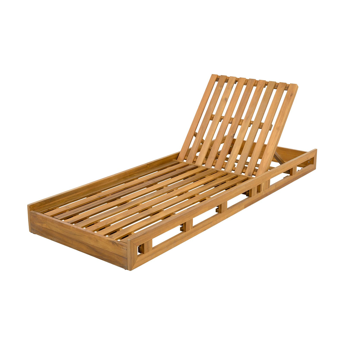 Teak Acacia Wood Lounge Chair - Outdoor Patio Seating