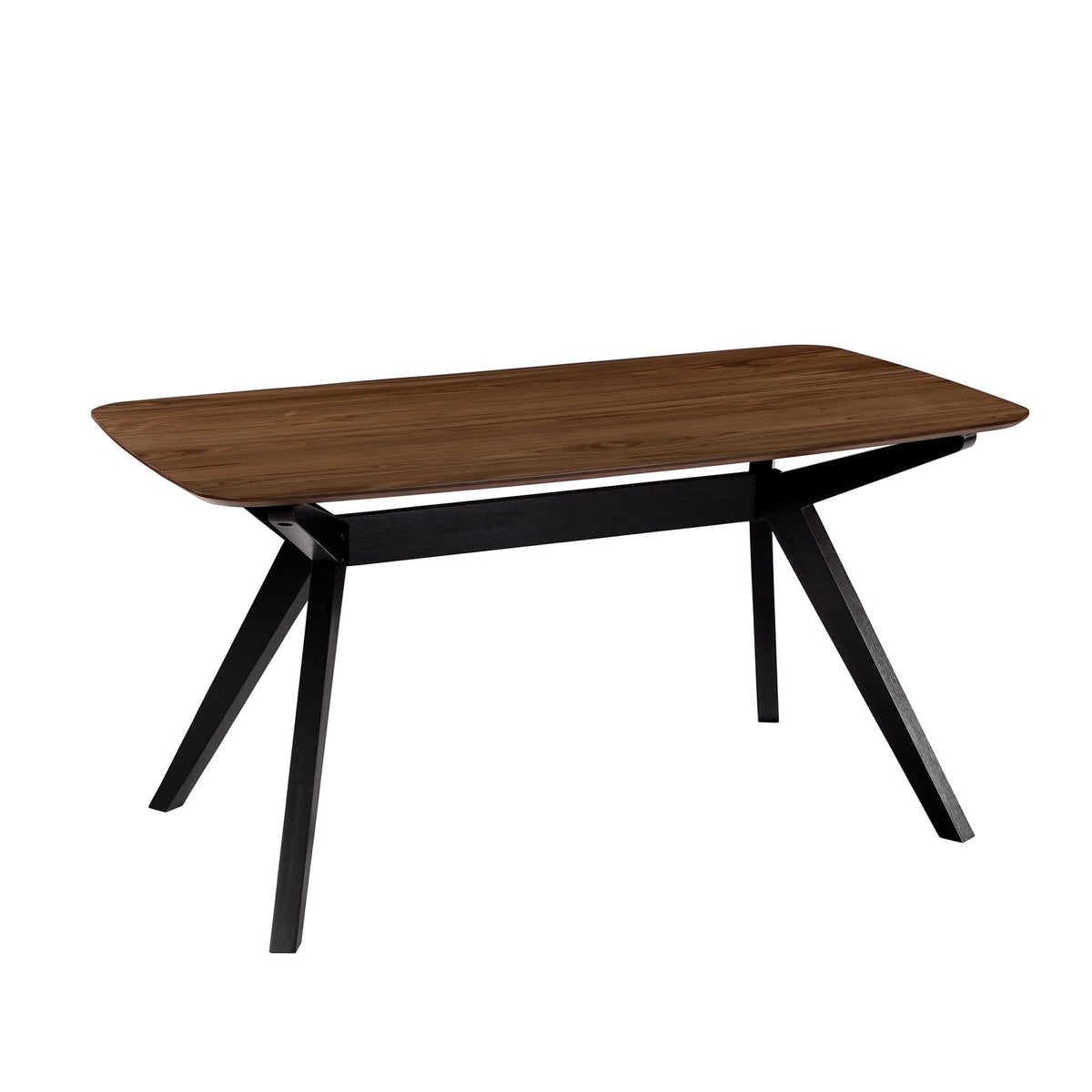 Wood Dining Table, Walnut & Black - 59" Round