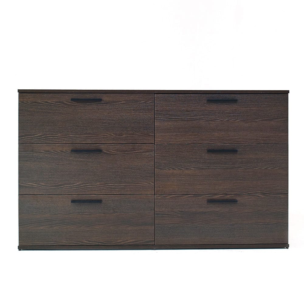 Morgan Farmhouse Six-Drawer Jumbo Dresser - Espresso Solid Wood