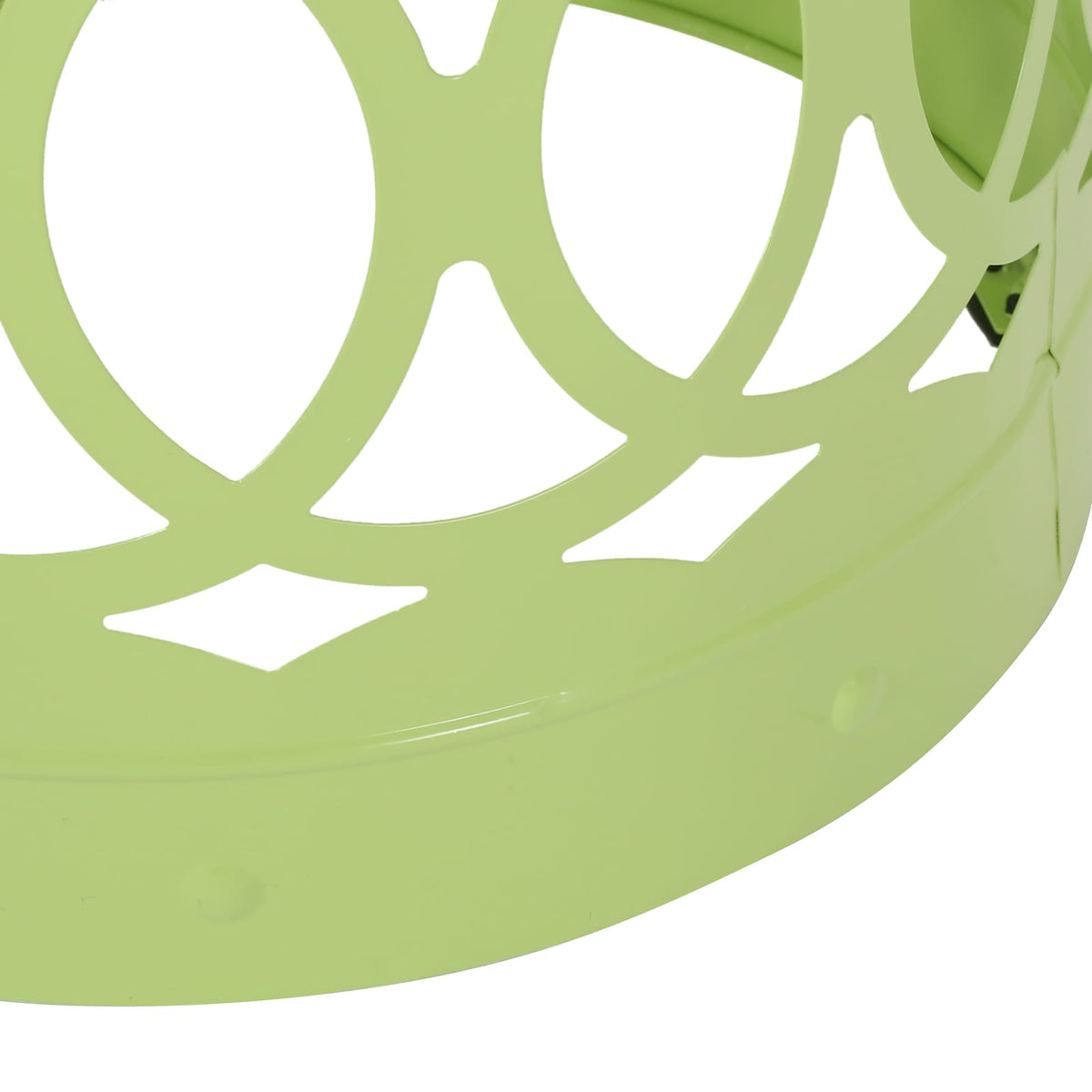 Outdoor Metal End Table - Large, Green Iron