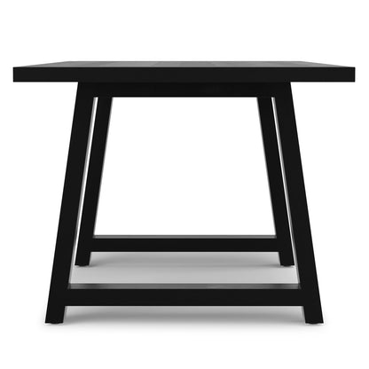Black Wood Dining Table - Seats Six