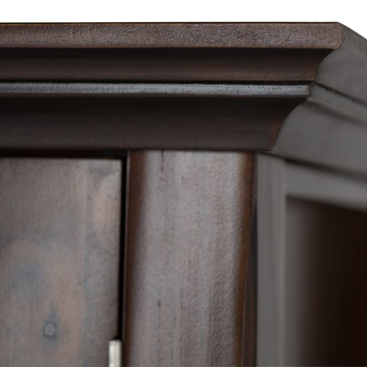Dark Brown Wood Entryway Storage Cabinet - 36" Wide for Living Room