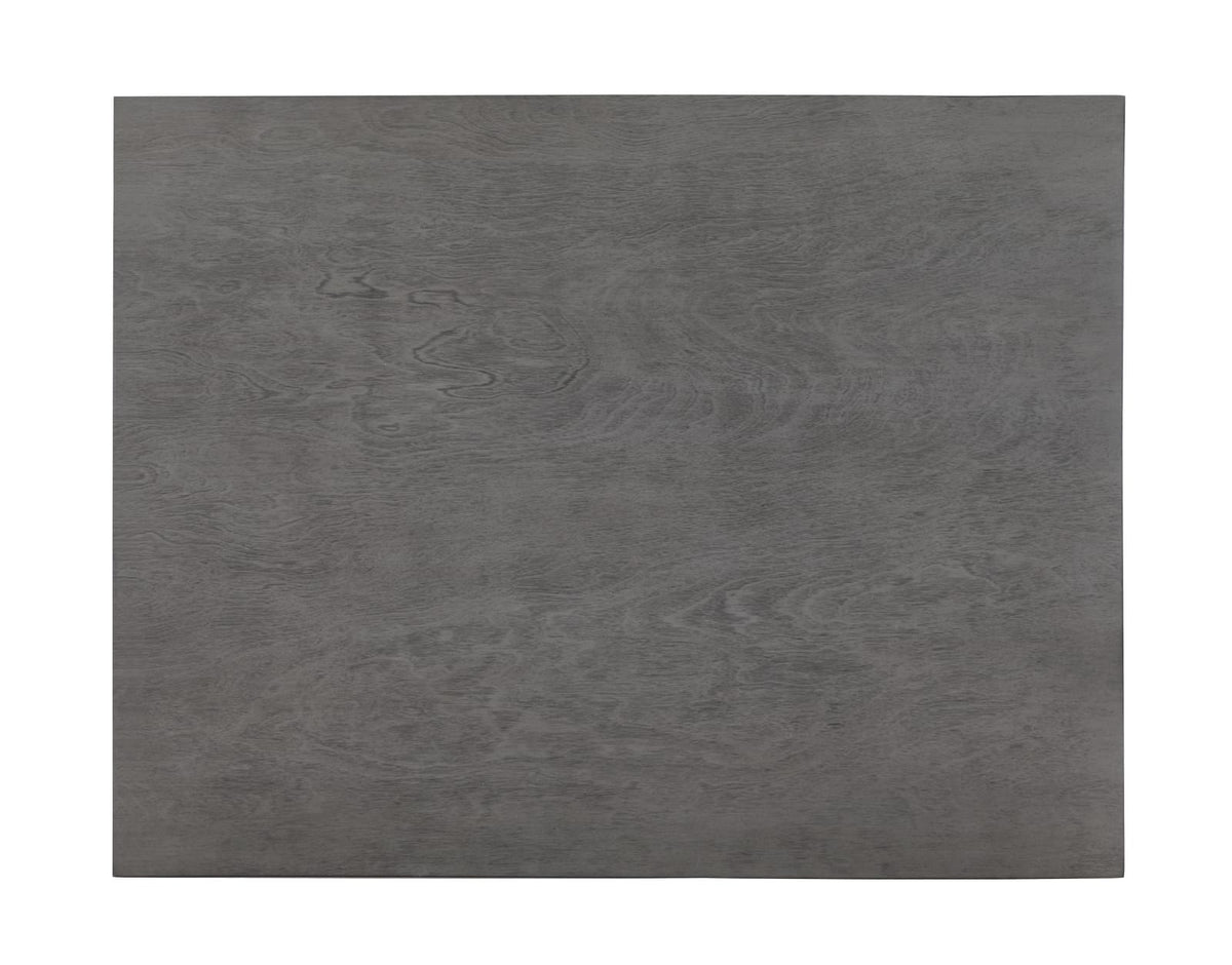 36" Gray Wood Dining Table with USB Ports & Shelves for Dining Room