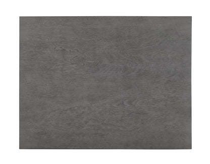 36" Gray Wood Dining Table with USB Ports & Shelves for Dining Room