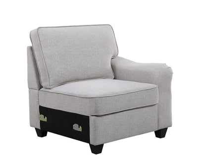 Light Gray Linen 7 Seat Sectional Sofa