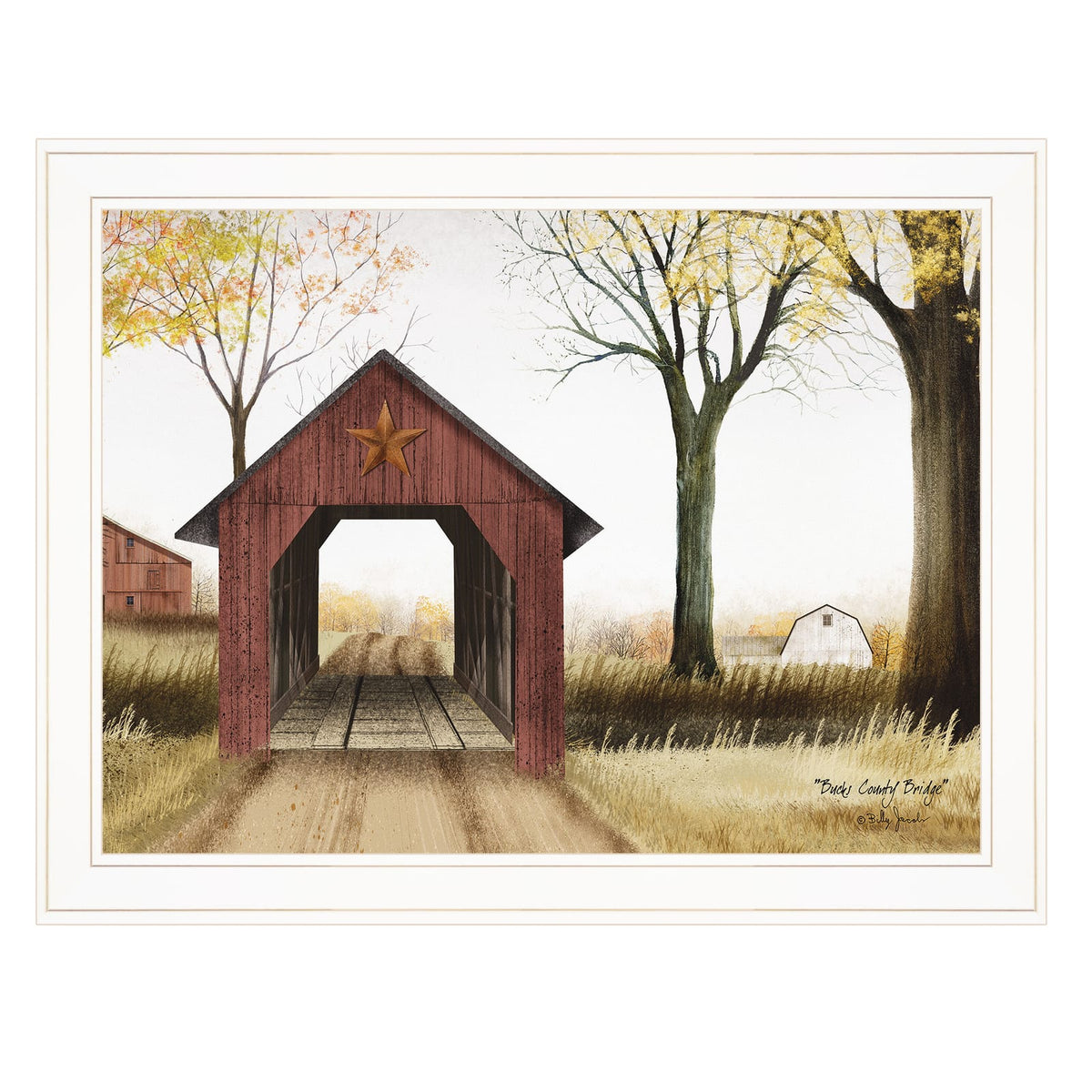 Ready to Hang Billy Jacobs Bridge Print, White Frame