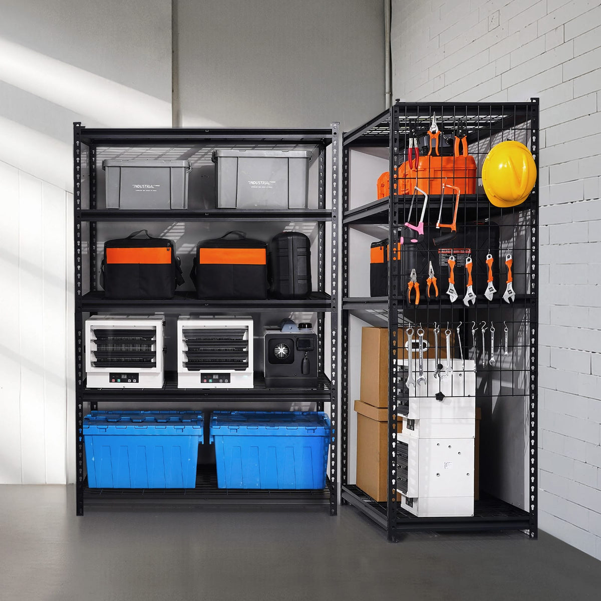 Heavy Duty Steel Garage Shelving Units - 3000 lb Capacity