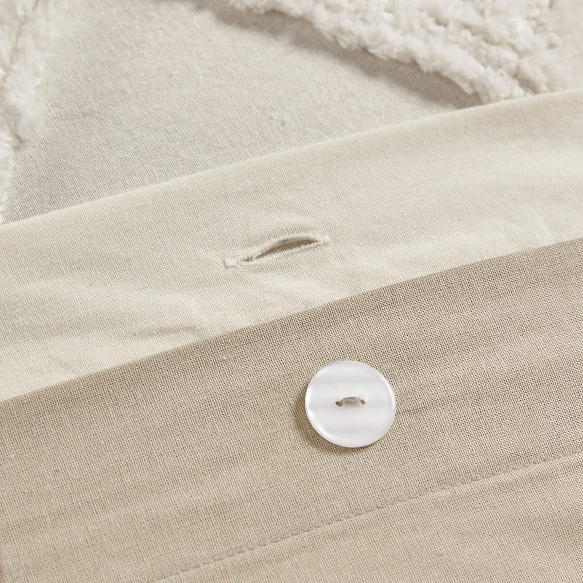 Queen Cotton Duvet Cover Set - Multicolor Chenille Tufting