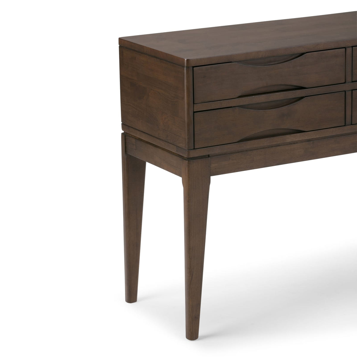 Dark Brown Wood Console Table - 40" Wide Storage Table for Living Room