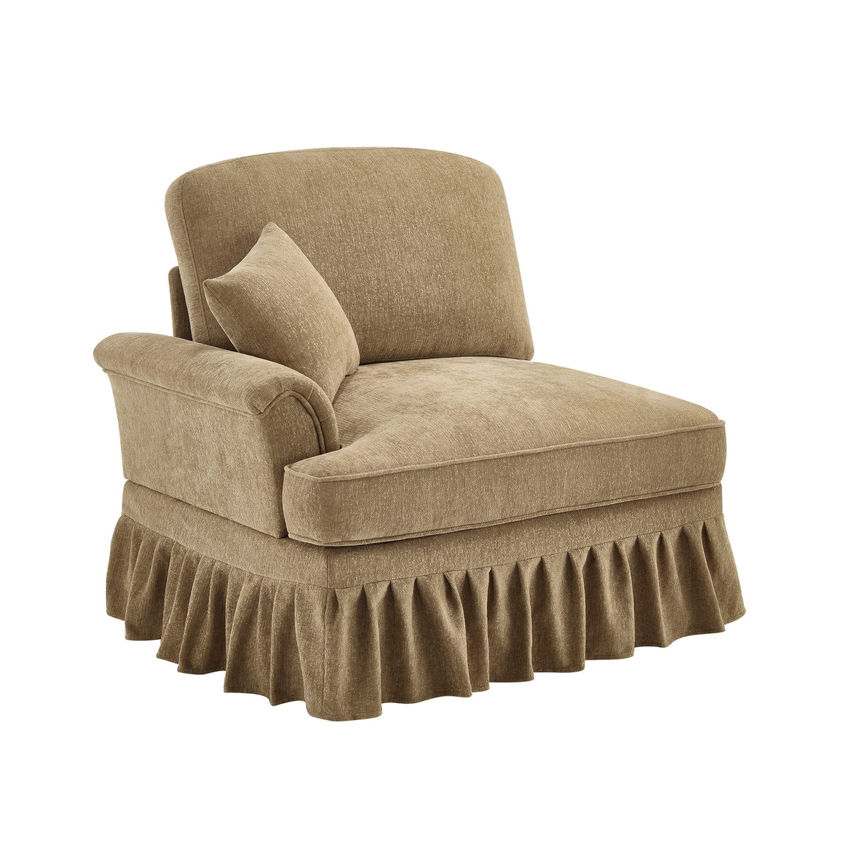 Light Coffee Chenille Sofa - 1 Seat for Living Room