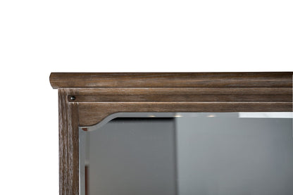 Brown Solid Wood 5-Drawer Chest Bedroom Dresser