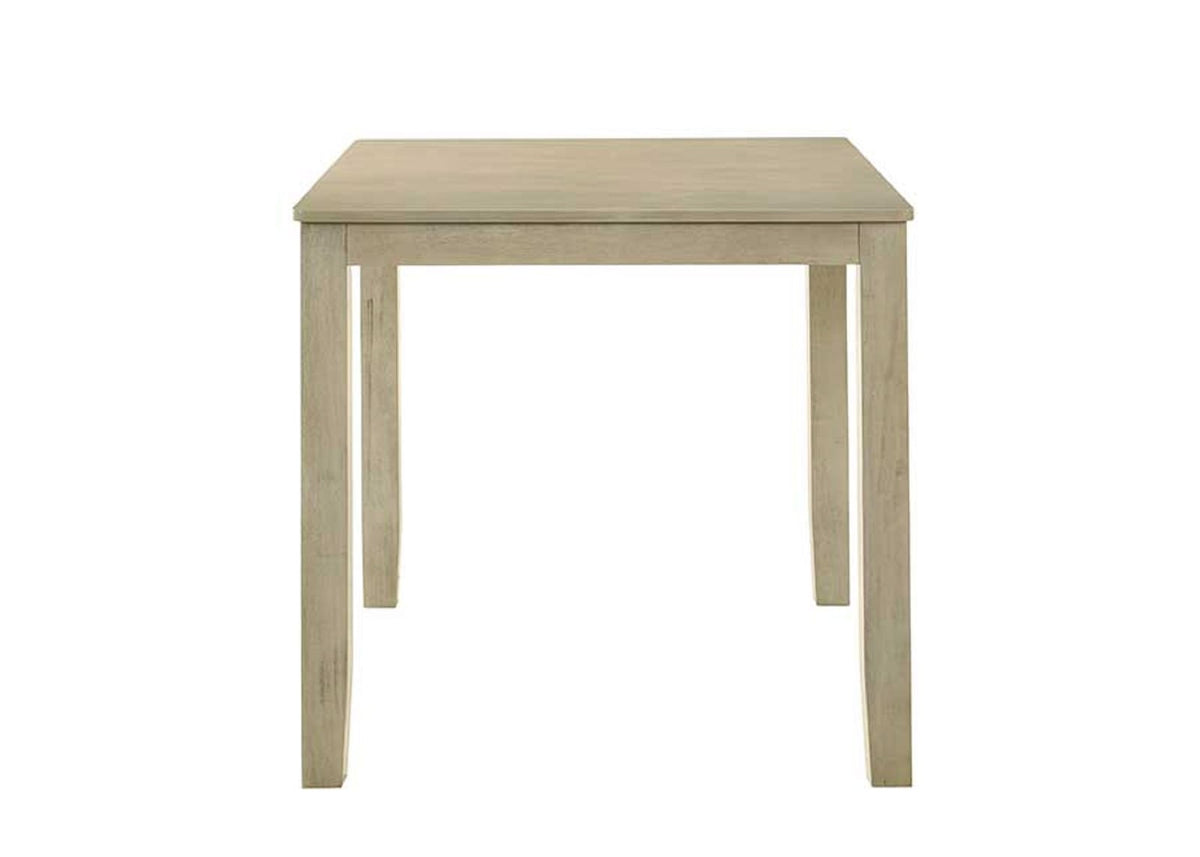 Cream Square Dining Table Set with 5 Chairs