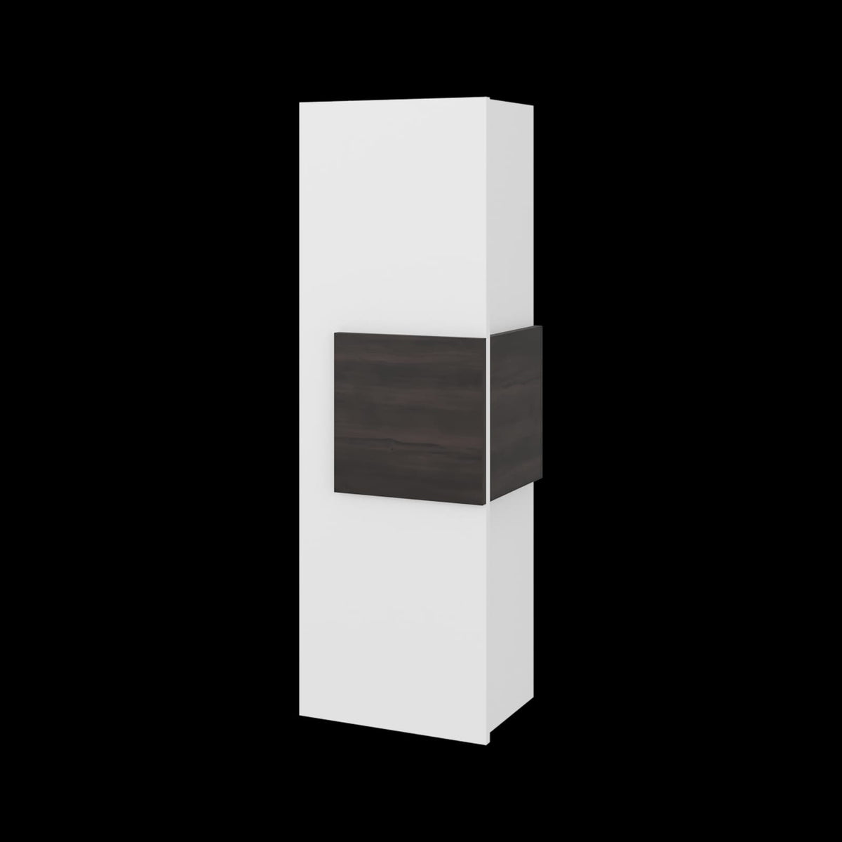 Small White Bathroom Cabinet with Shelves - 38.5" Height