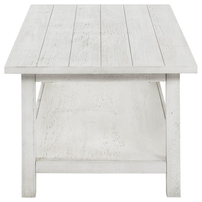 Castleton White 2-Piece Coffee & End Table Set - Farmhouse Style