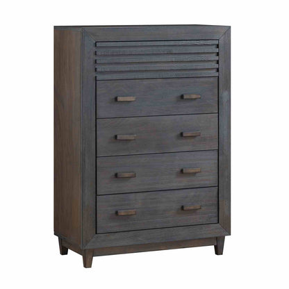 31.5" Brown Solid Wood Bedroom Chest - Transitional Style