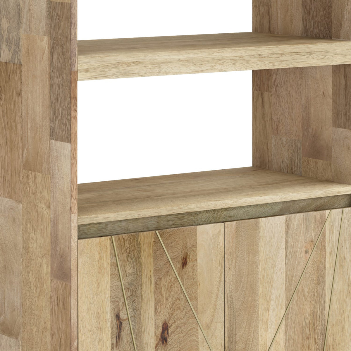 Jager Bookshelf with Doors - Natural - Home Office Storage