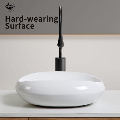 Milk White Ceramic Vessel Sink for Bathroom Renovation Upgrades