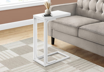 White MDF Bedside Table - 16 Inch Accent Table for Living Room