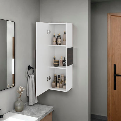 Wall Mounted Bathroom Medicine Cabinet with Walnut Finish