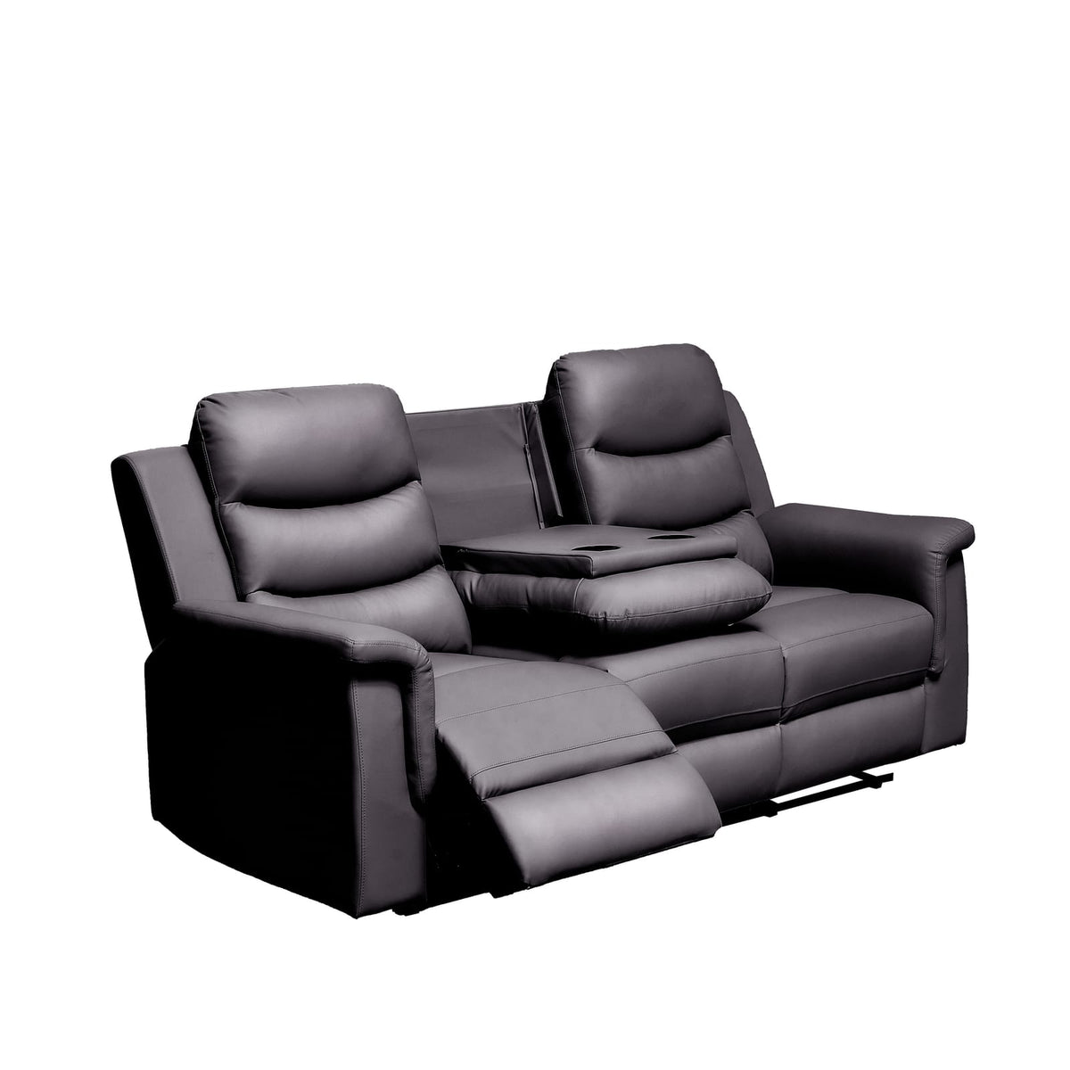 Black PU 5 Seat Recliner Sectional Sofa Cover