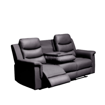 Black PU 5 Seat Recliner Sectional Sofa Cover
