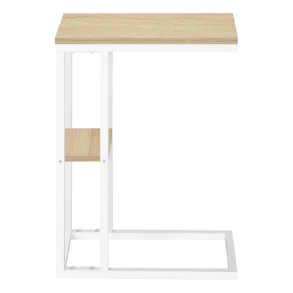 C-Shaped Accent Table - Natural Finish