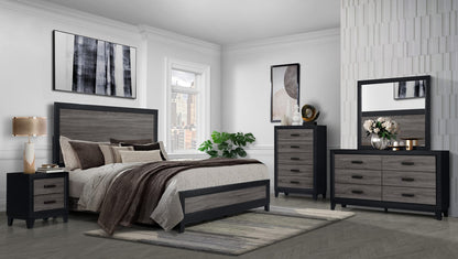 Black Gray Farmhouse Vanity Mirror with Storage