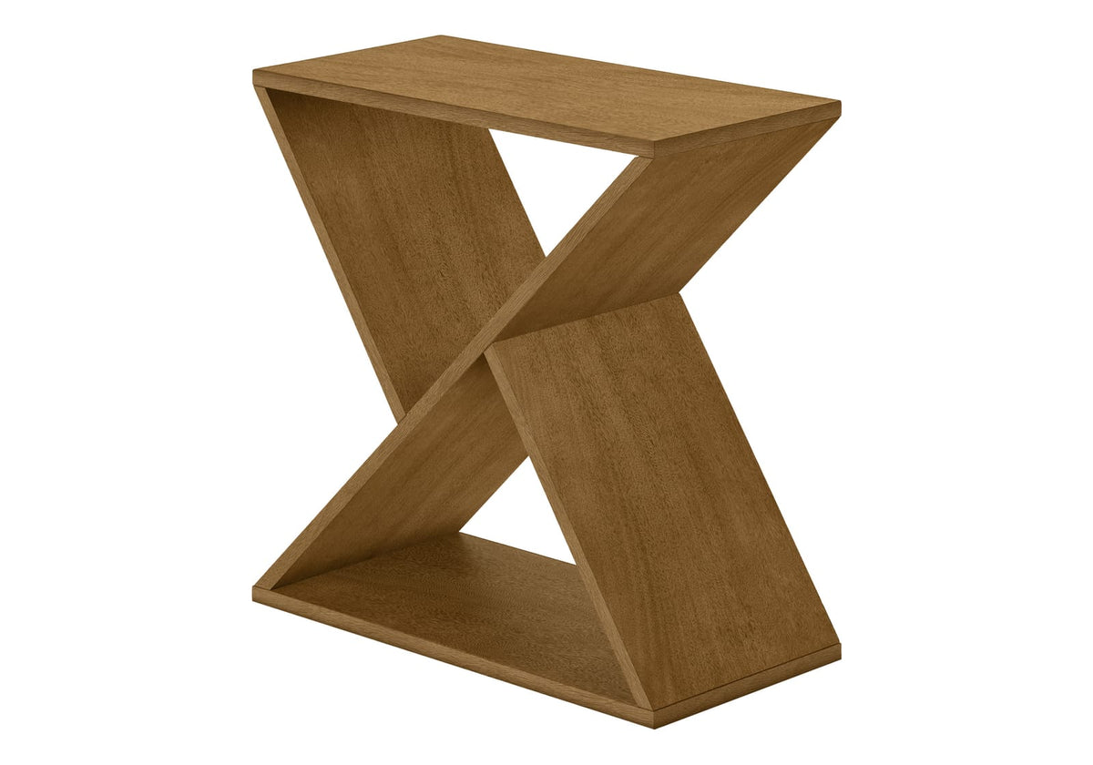 Taupe MDF Accent Table - 24 Inch Nightstand for Living Room