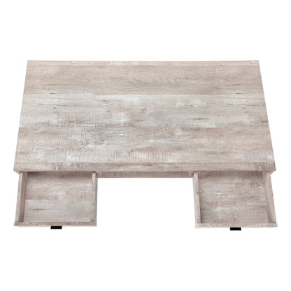 Taupe Computer Desk - Storage Drawers, 48"L, Black Metal for Home Office