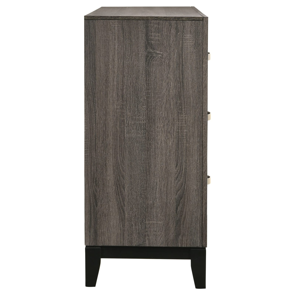 Cabrillo Grey Oak 6-Drawer Dresser - Grey Engineered Wood for Bedroom