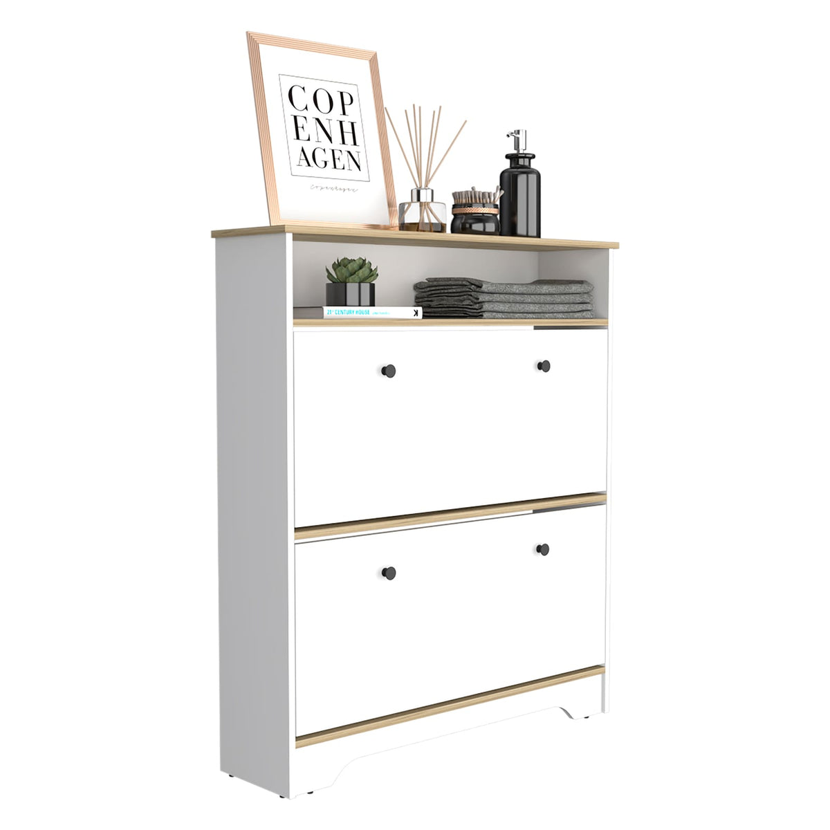 Multicolor Shoe Storage Cabinet - 46" Tall