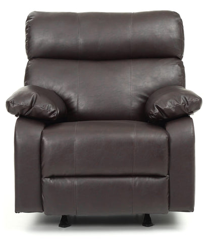 Dark Brown PU Recliner - 37" Wide Rocker for Living Room