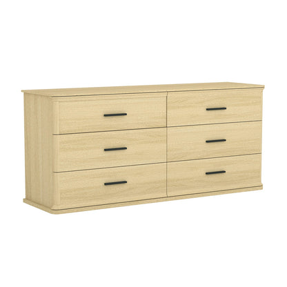 Dresser in Natural Oak - 60" Dresser with Six Drawers