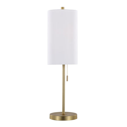 Gold & White Table Lamps - Set of 2 with USB Port